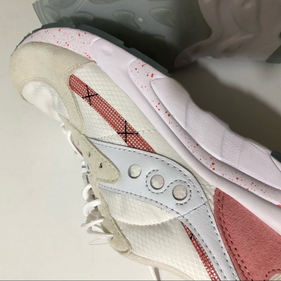 NEW Saucony Leather Suede Aya Peaches and Cream Sneakers 9 - Picture 10 of 14